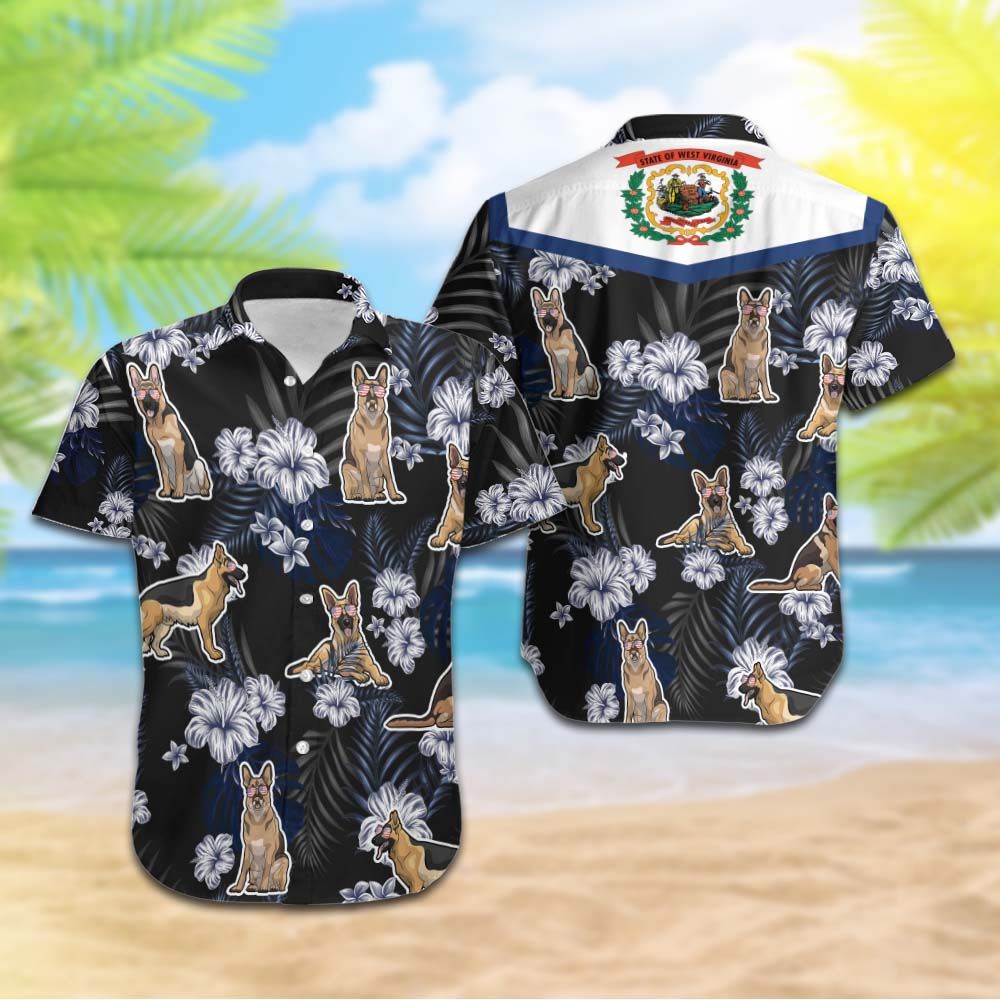 West Virginia German Shepherd Hawaiian Shirt Hot Trendy Summer 2024