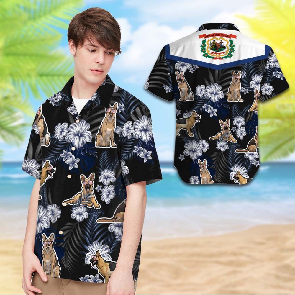 West Virginia German Shepherd Hawaiian Shirt Hot Trendy Summer 2024