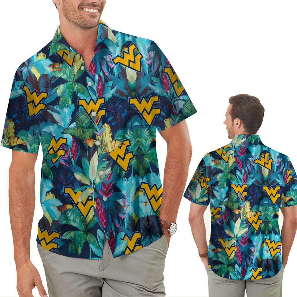 West Virginia Mountaineers Floral Tropical Hawaiian Shirt Hot Trendy Summer 2024