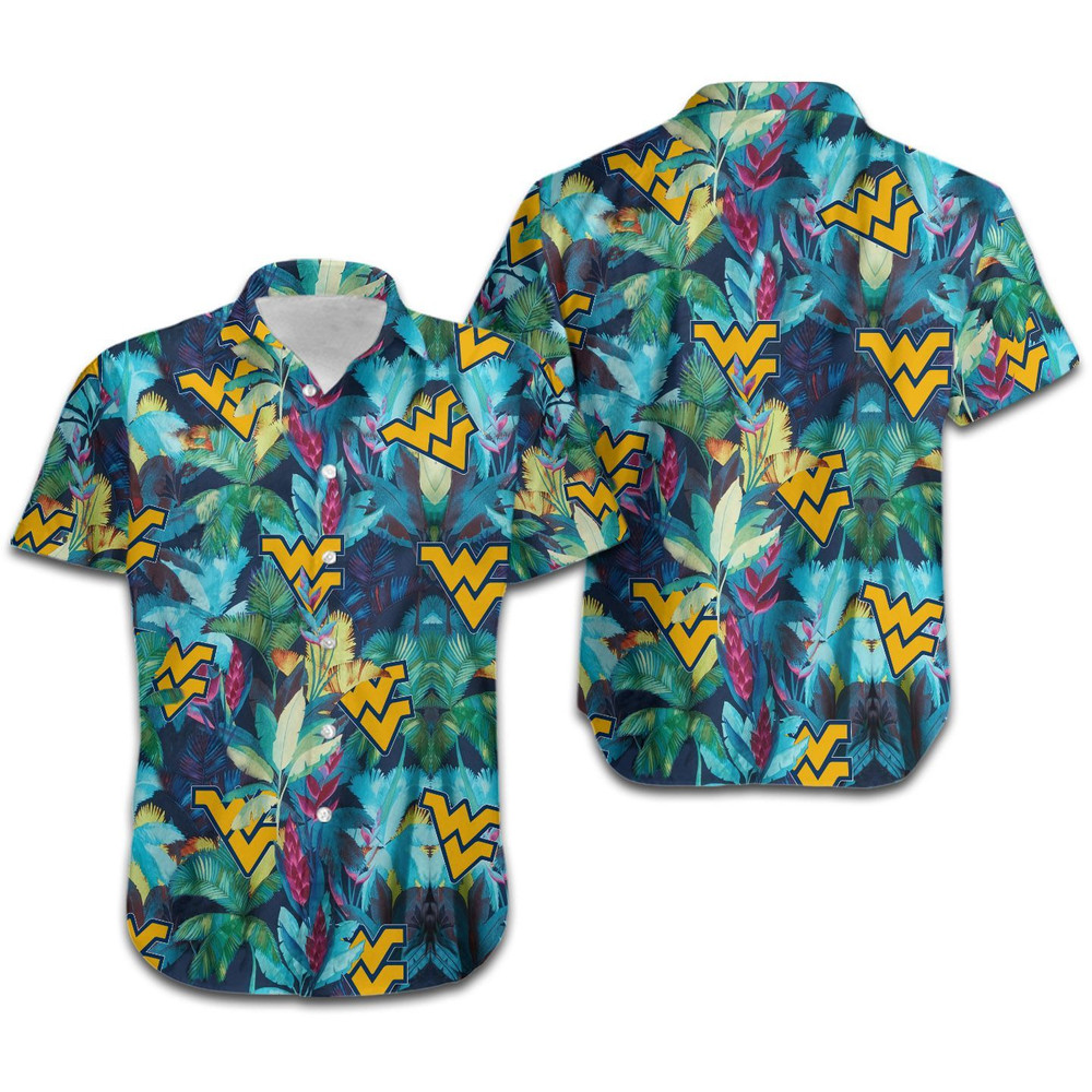 West Virginia Mountaineers Floral Tropical Hawaiian Shirt Hot Trendy Summer 2024