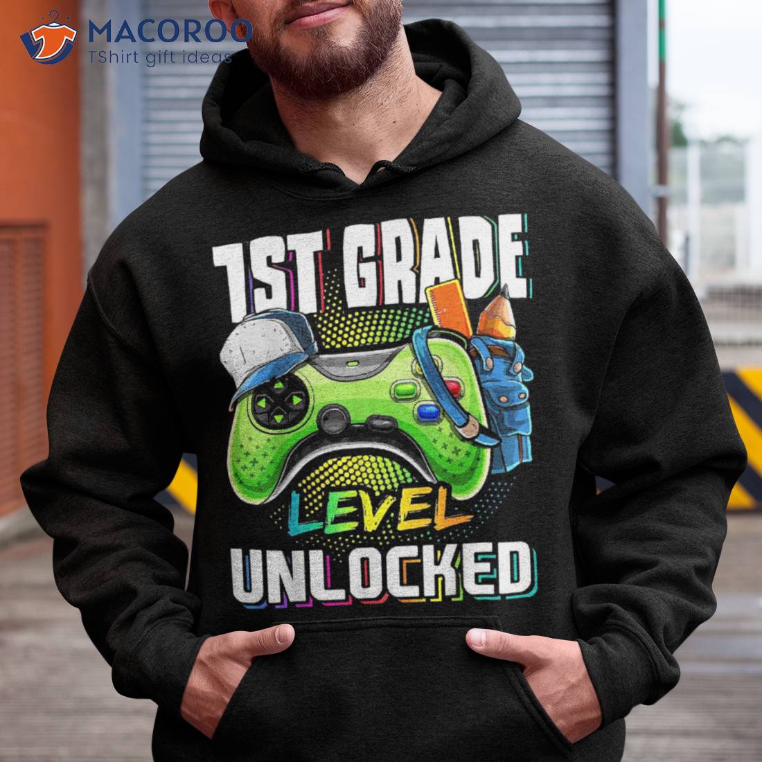 1st Grade Level Unlocked Video Game Back To School Boys Shirt