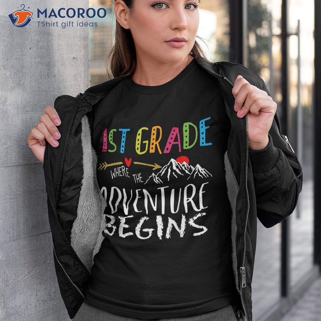 1st Grade Where The Adventure Begins Teachers Back To School Shirt