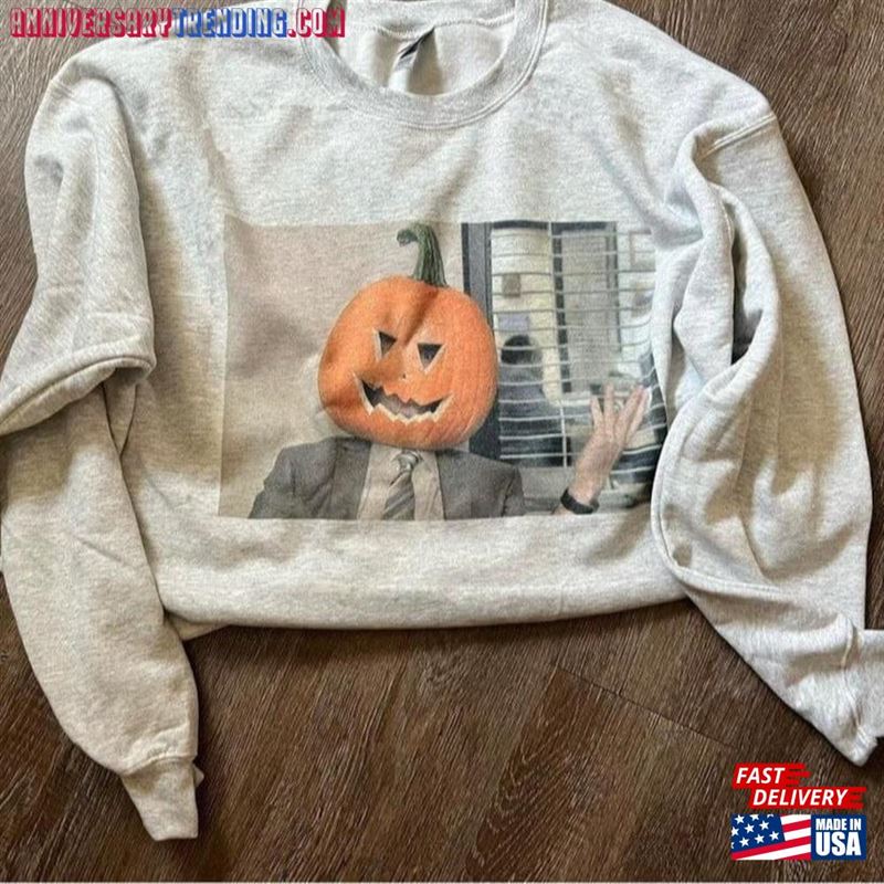 2023 Dwight Pumpkin Head Sweatshirt Office Halloween Shirt T-Shirt