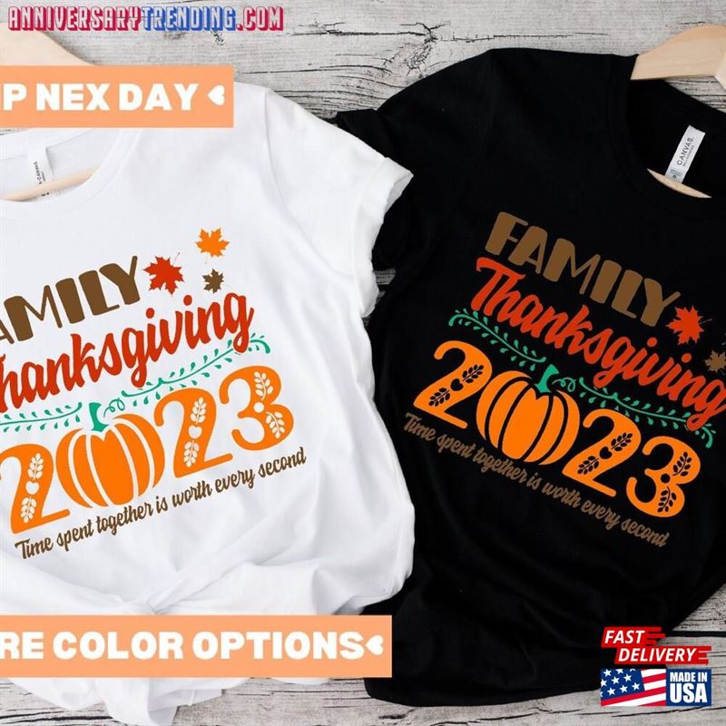 2023 Family Thanksgiving Shirt Matching Happy Sweatshirt Unisex