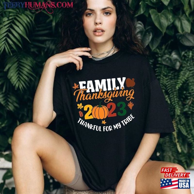 2023 Family Thanksgiving T-Shirt Funny Matching Fall Hoodie Classic