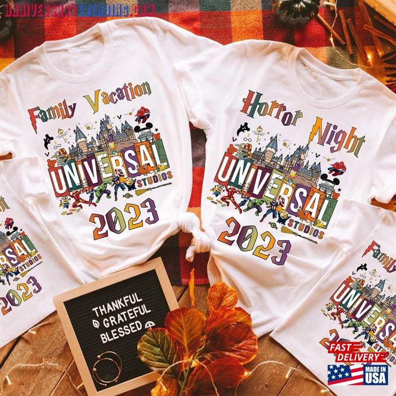 2023 Halloween Super Heroes Custom Universal Family Shirt Vacation Shirts Personalized Matching Dt219 T-Shirt Sweatshirt