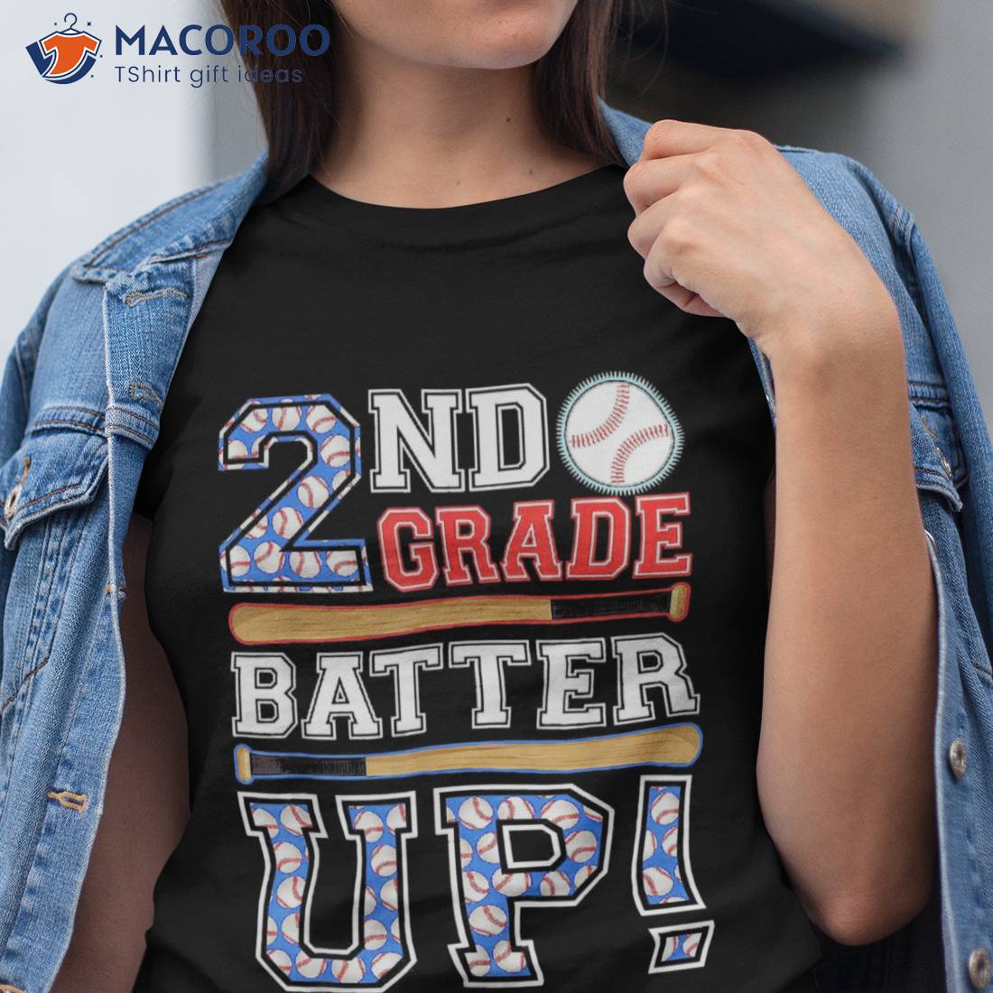 2nd Grade Batter Up Baseball-second Back To School Shirt