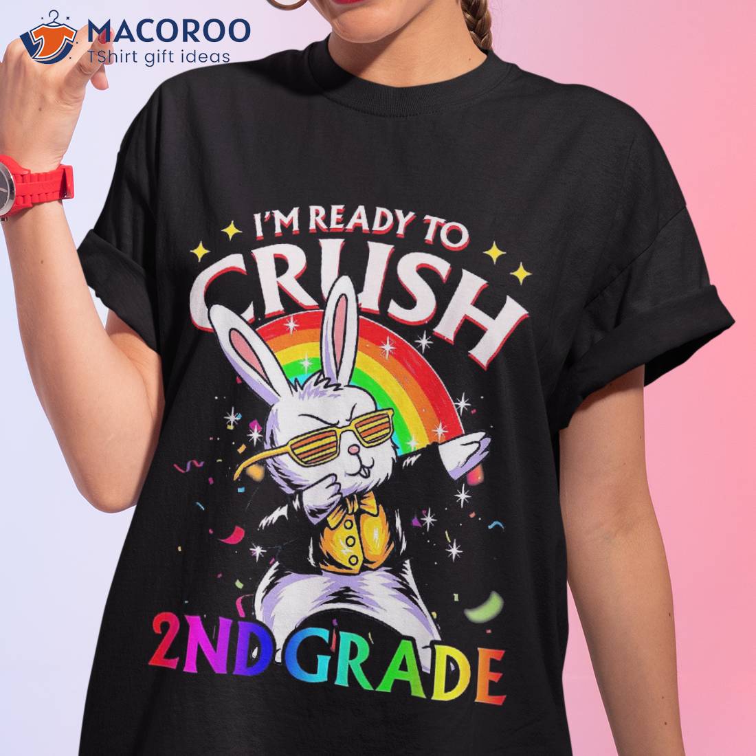 2nd Grade Dabbing Bunny Back To School I’m Ready Crush Shirt