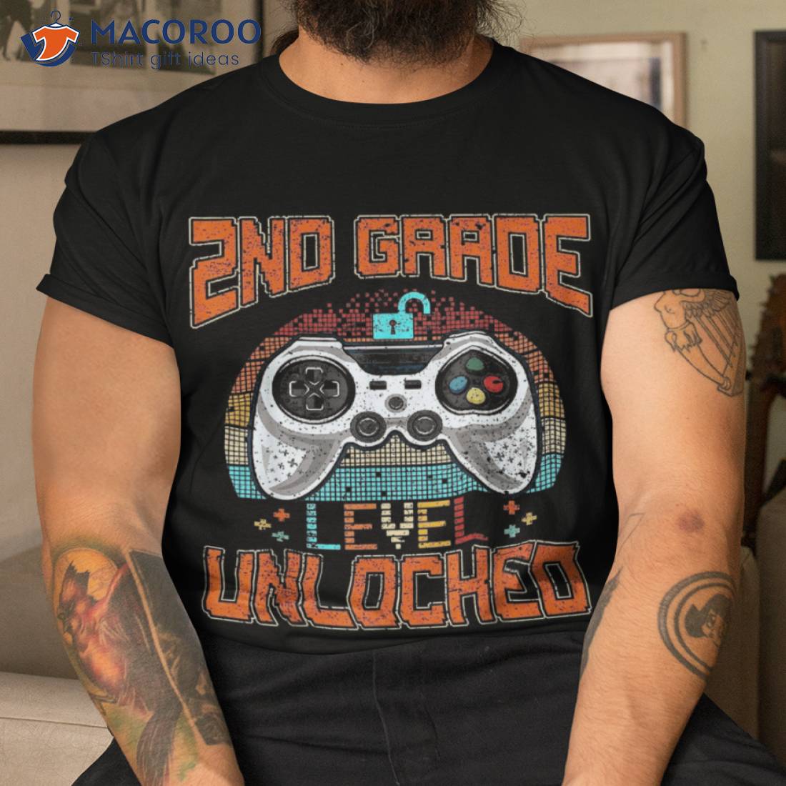 2nd Grade Level Unlocked Video Gamers First Day Of School Shirt