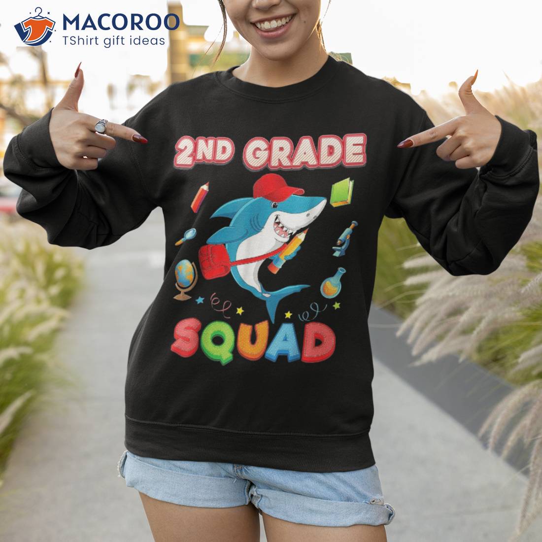 2nd Grade Squad Cute Shark Second Kid Teacher Back To School Shirt 2nd Grade Squad Cute Shark Second Kid Teacher Back To School Shirt