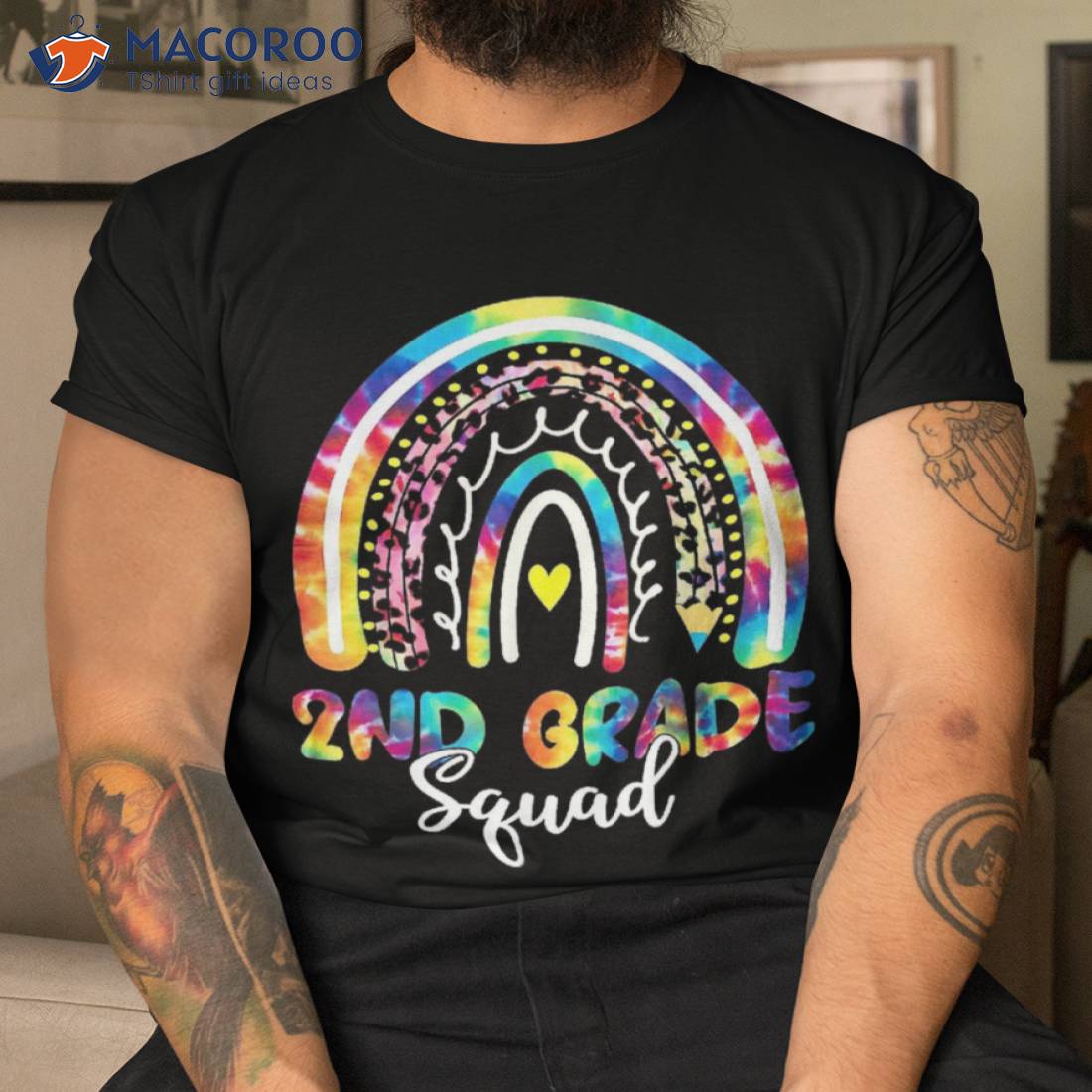 2nd Grade Squad Tie Dye Rainbow Second Back To School Shirt