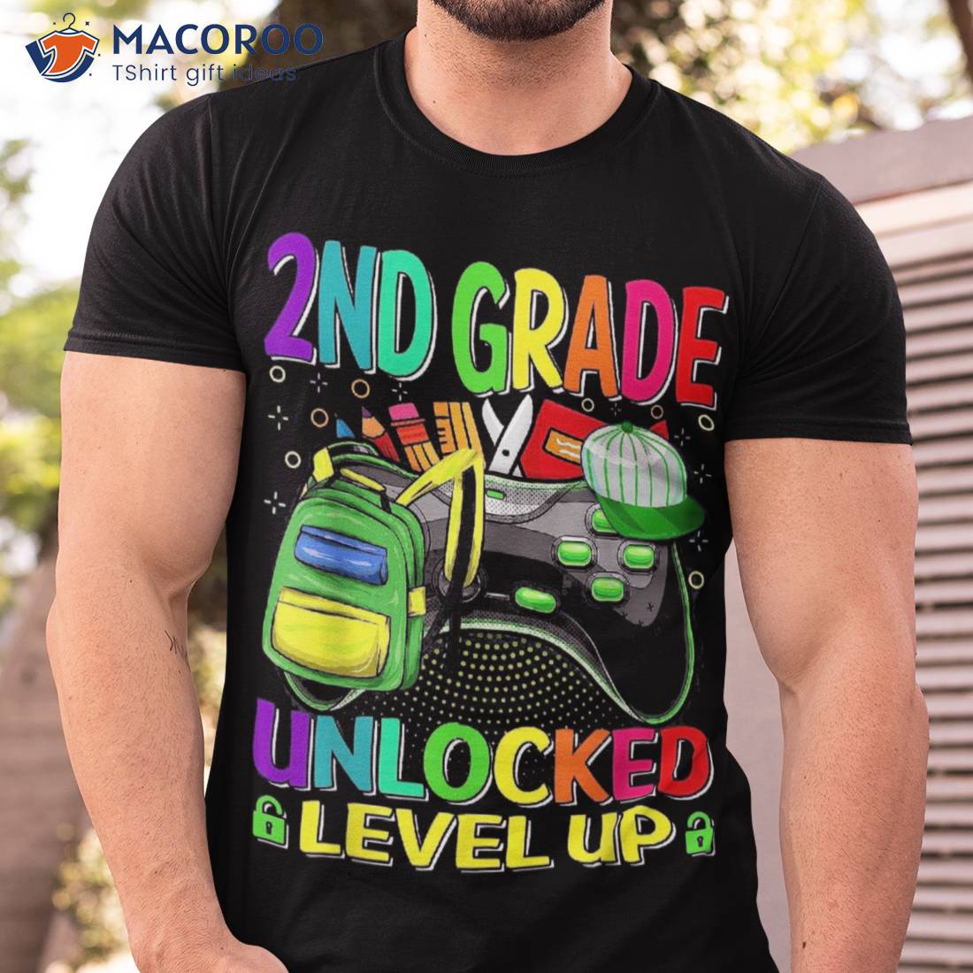 2nd Grade Unlocked Level Up Video Game Back To School Shirt