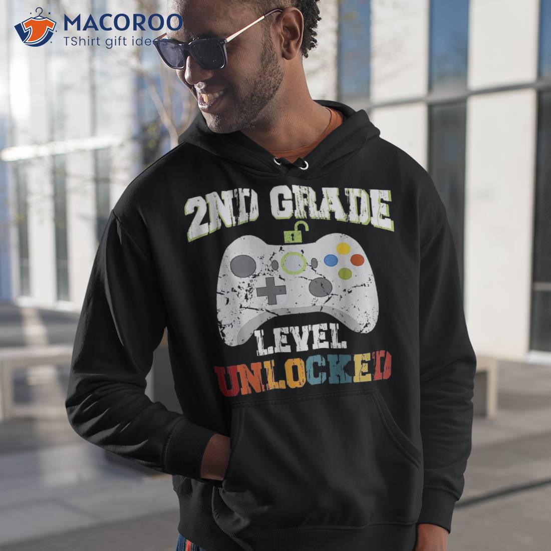 2nd Second Grade Unlocked Level Up Game Back To School Boy Shirt