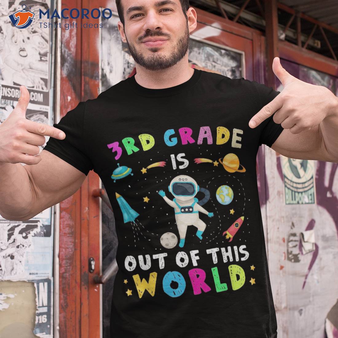 3rd Grade Is Out Of This World Astronaut Back To School Kids Shirt