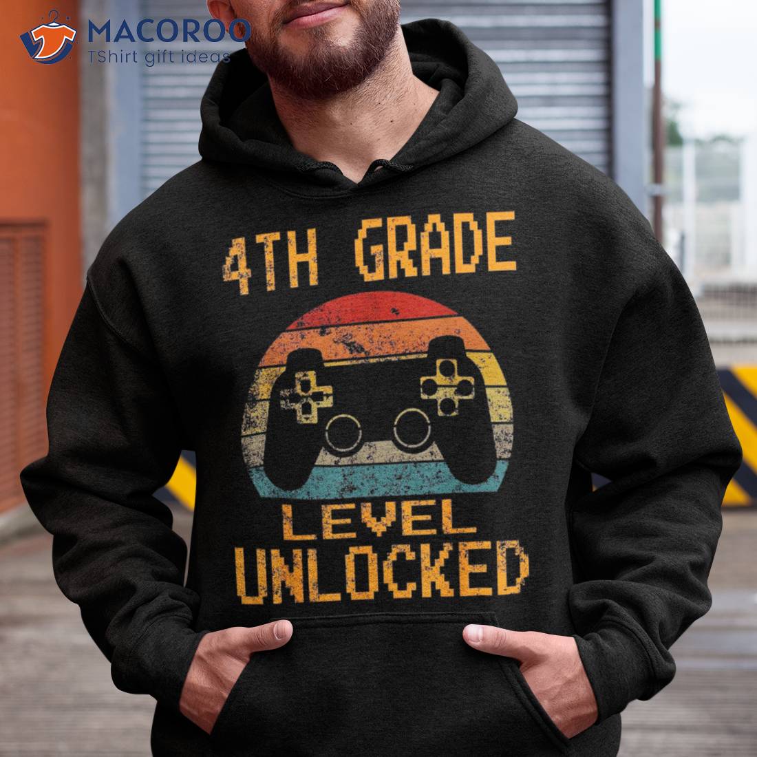 4th Grade Level Unlocked Video Gamer Back To School Boys Shirt