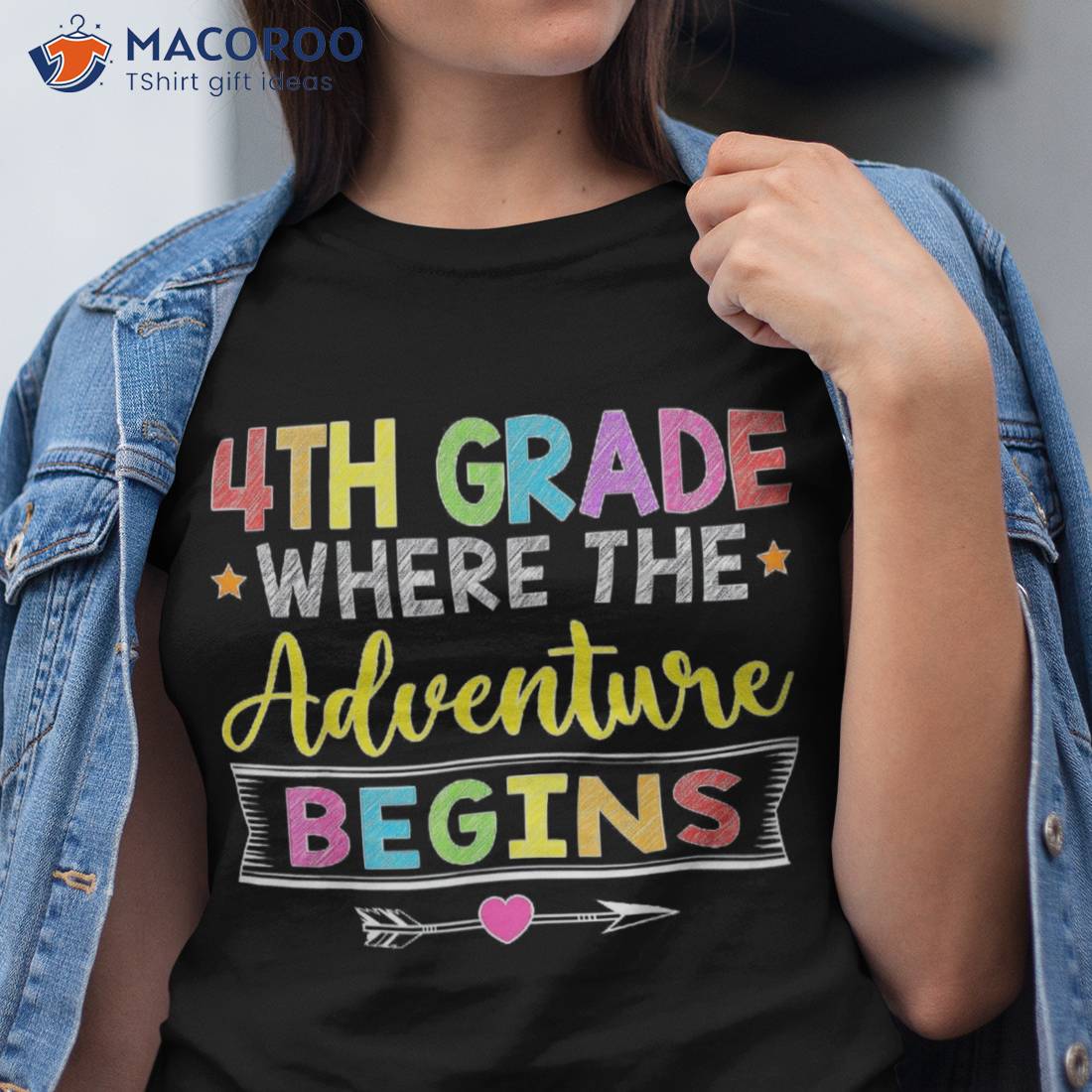 4th Grade Where The Adventure Begins Gift Back To School Shirt