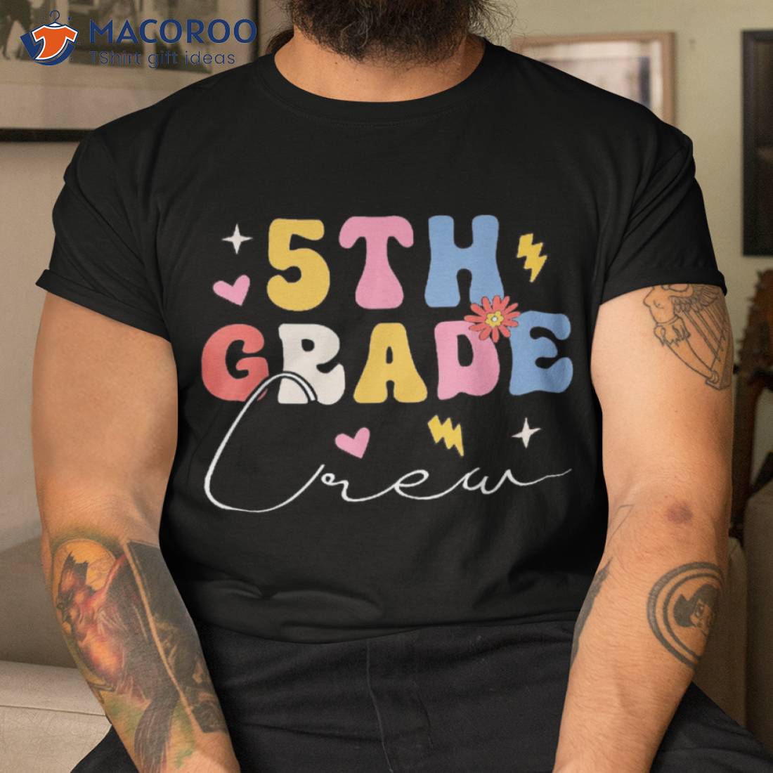 5th Grade Crew Groovy Teacher Student First Day Of School Shirt