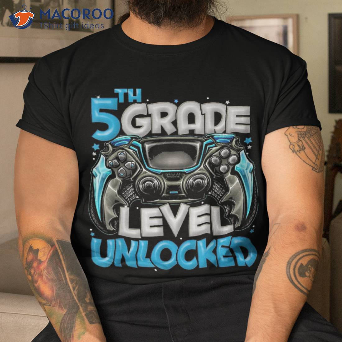 5th Grade Level Unlocked Game On Back To School Shirt