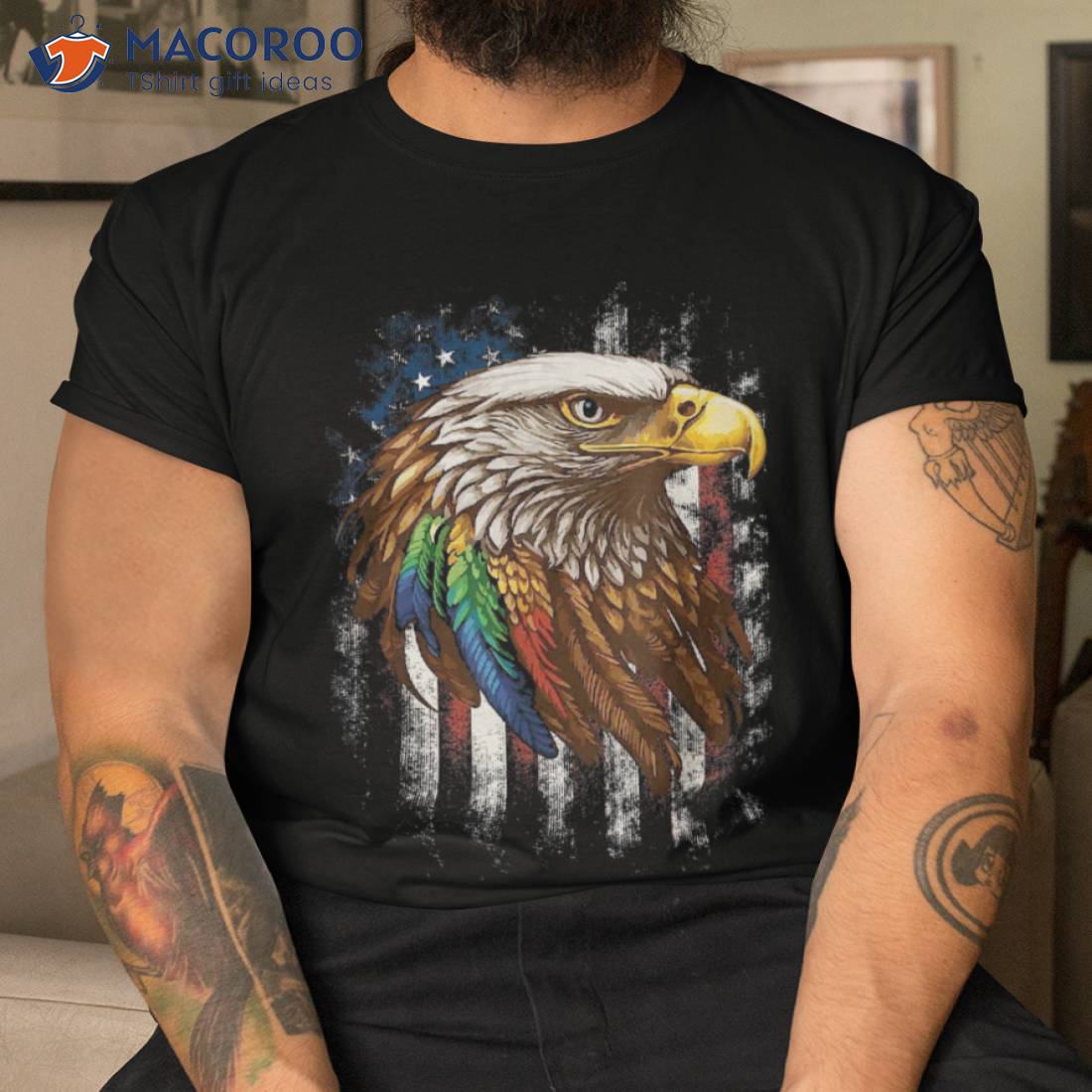 America Cool Usa Eagle 4th Of July American Flag Patriotic Shirt