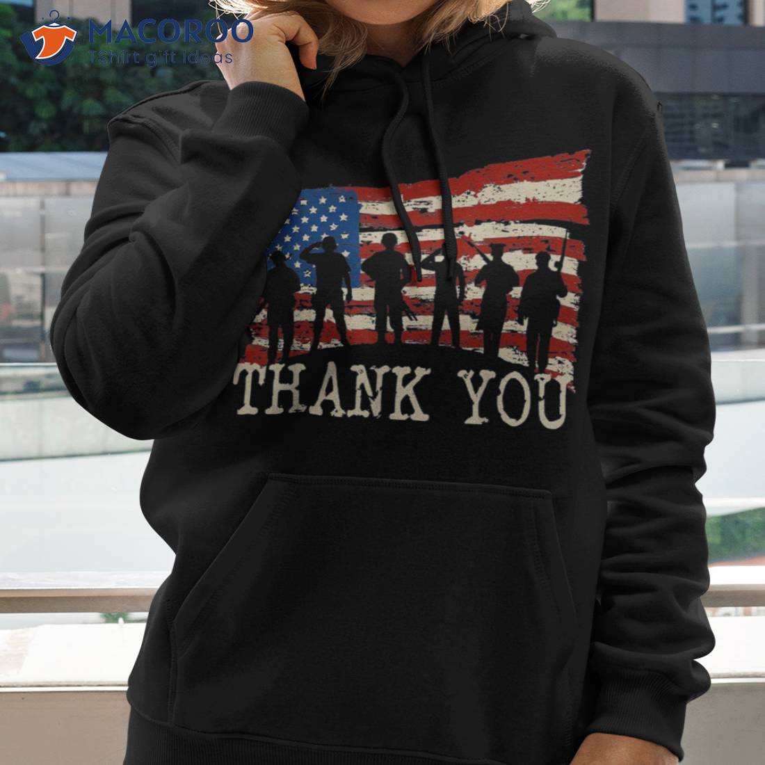 American Flag Thank You Veterans Proud Veteran Shirt