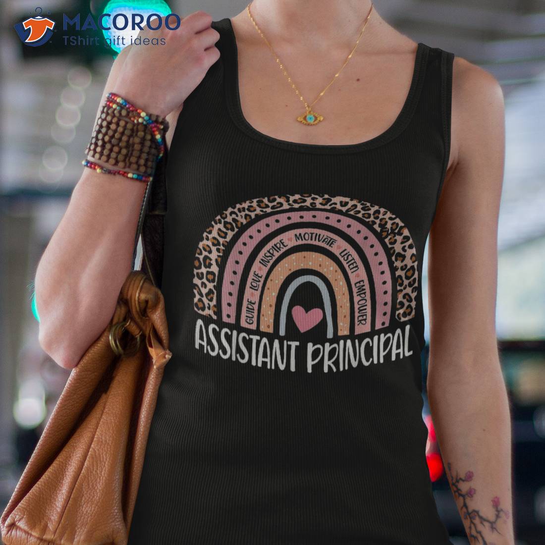 Assistant Principal Rainbow Leopard School Front Office Shirt