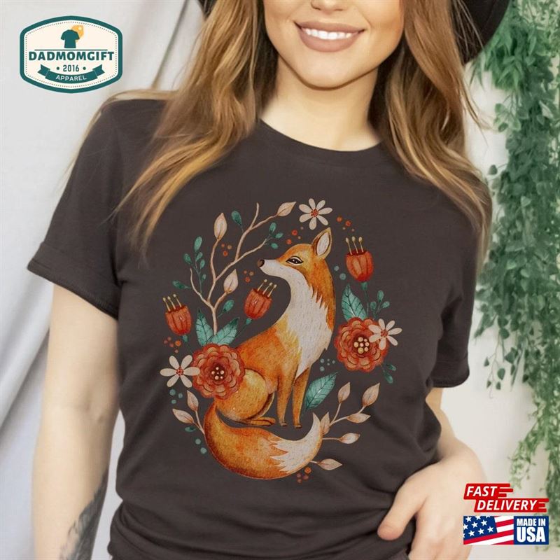 Autumn Fox T-Shirt Cottagecore Shirt Unisex