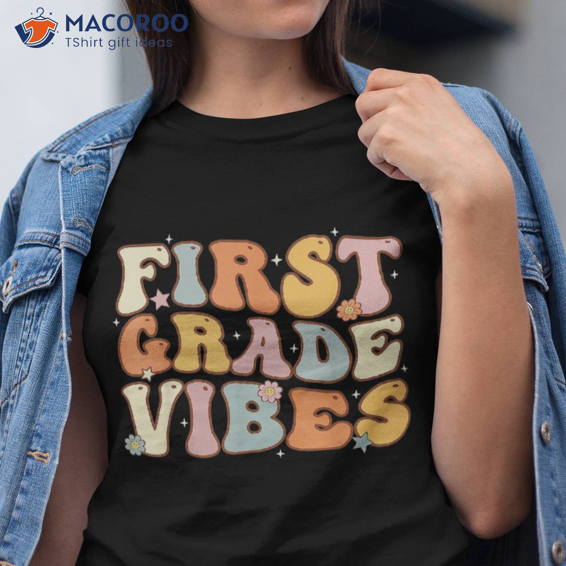 Back To School First Grade Vibes Student Teacher Kids Shirt