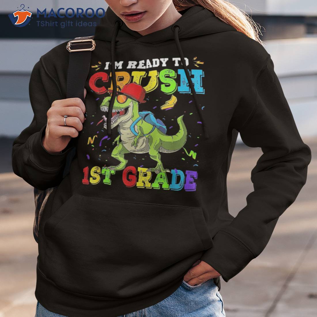 Back To School I’m Ready Crush 1st Grade T Rex Dinosaur Shirt