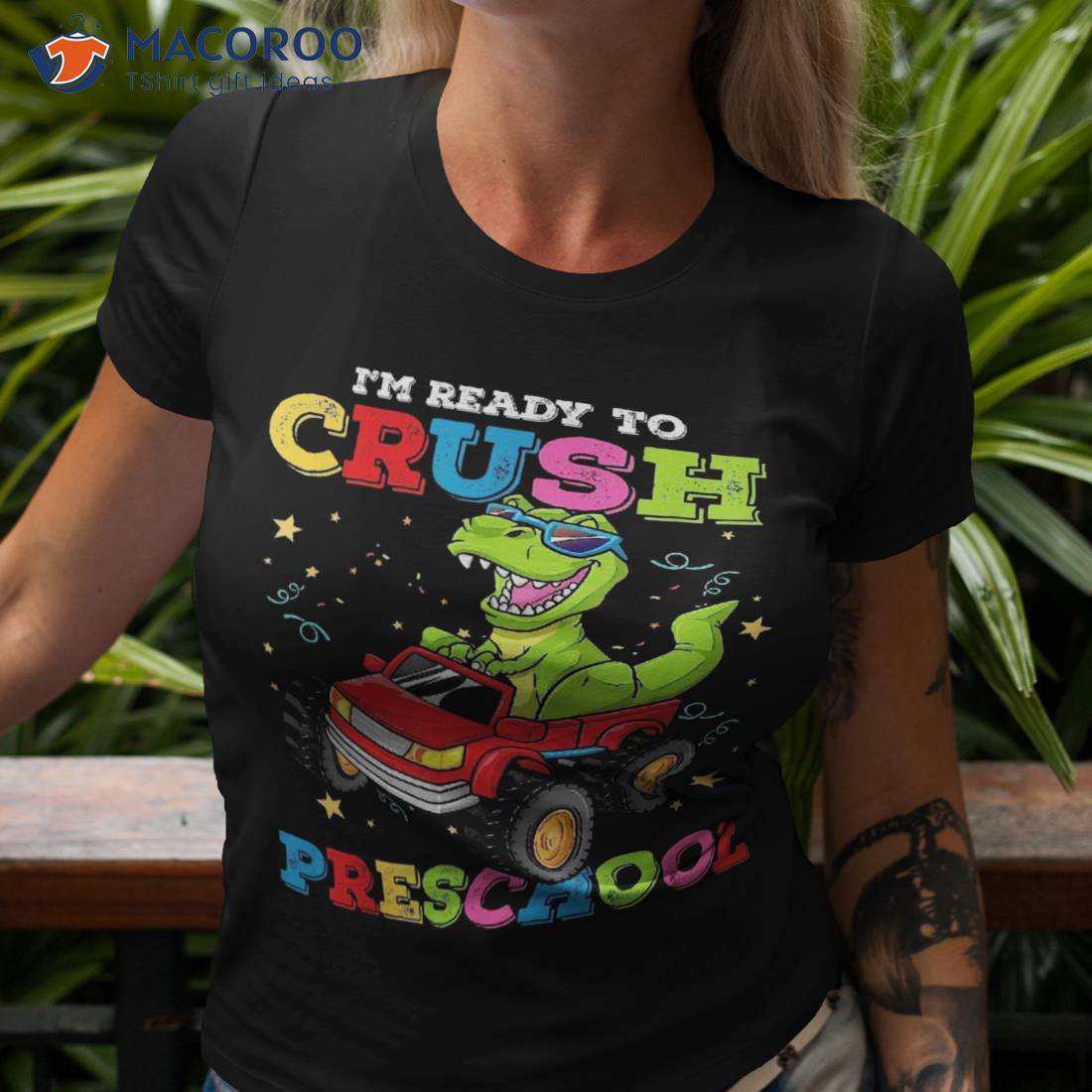 Back To School I’m Ready Crush Preschool Truck Dinosaur Shirt