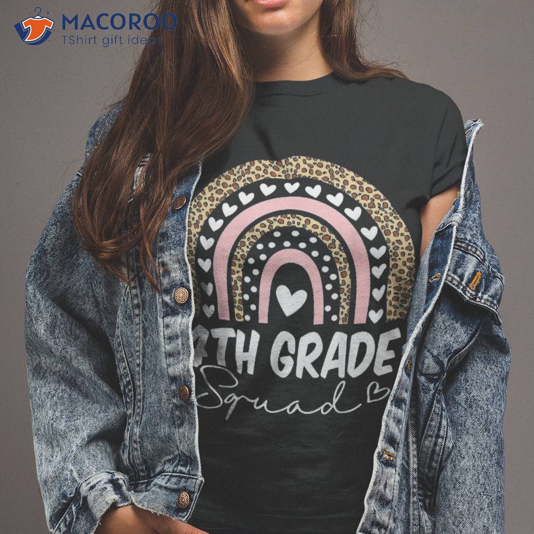 Back To School Rainbow 4th Fourth Grade Squad Teachers Shirt