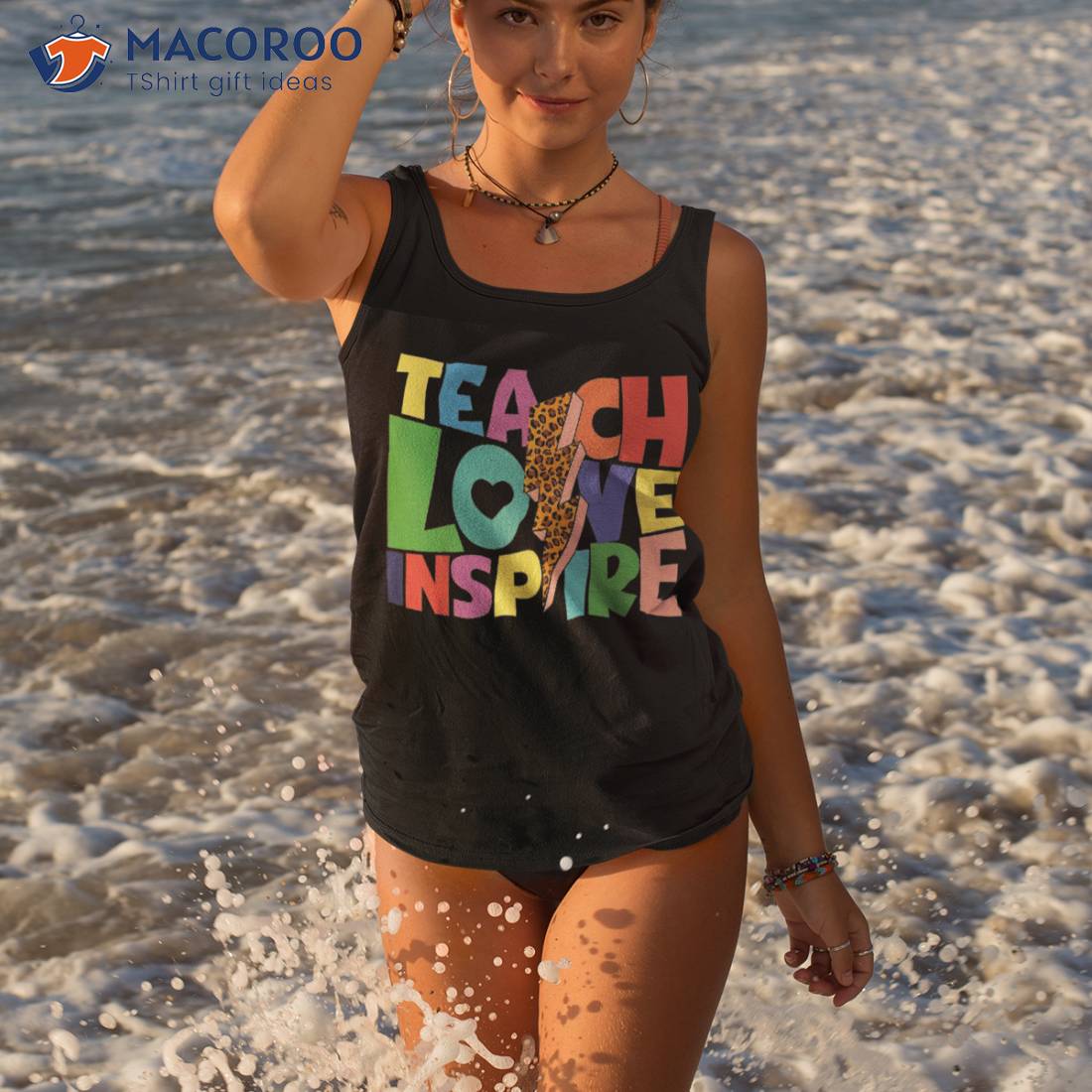 Back To School Teach Love Inspire Teachers Leopard Skin Shirt