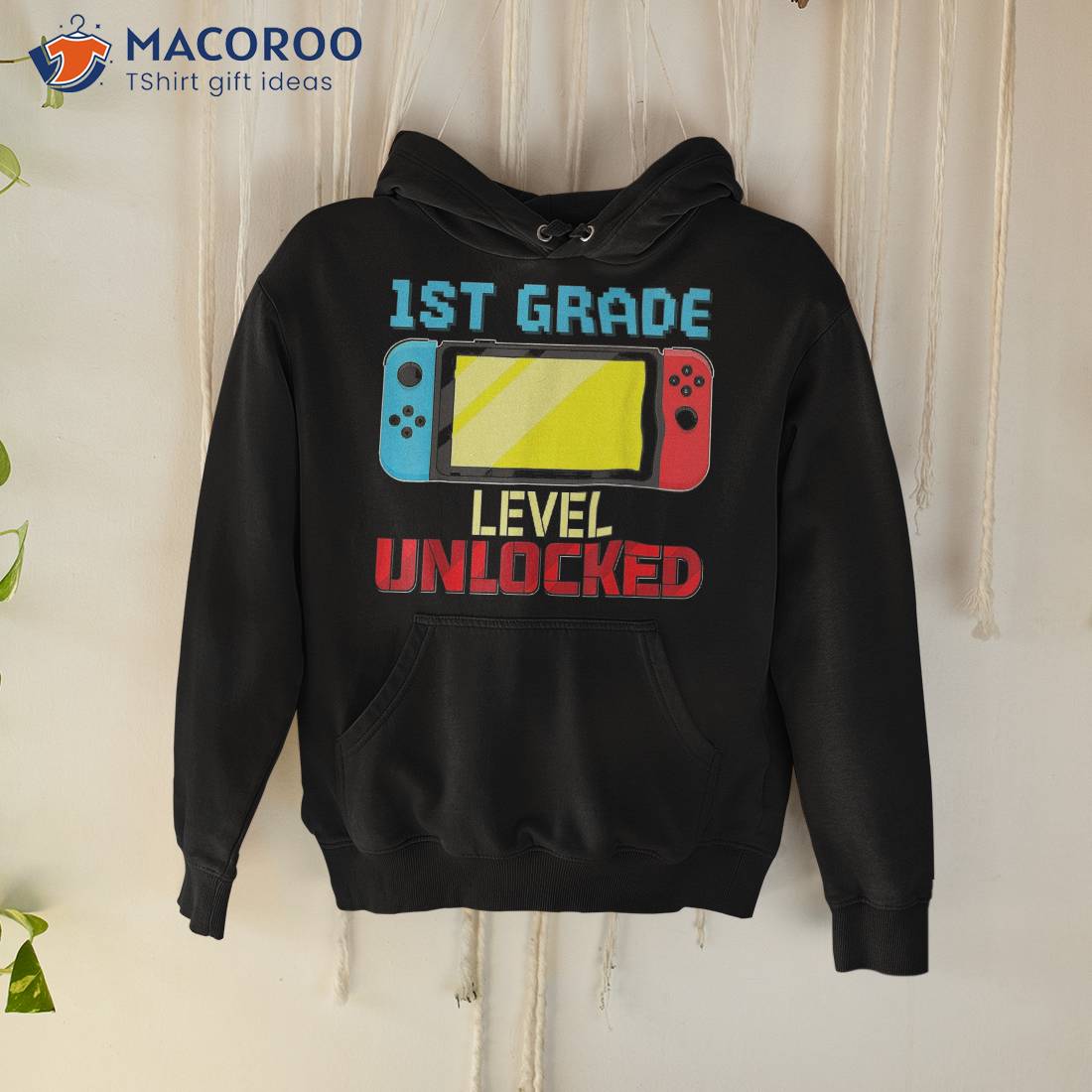 Back To School Video Gamer 1st Grade Level Unlocked Boys Kid Shirt