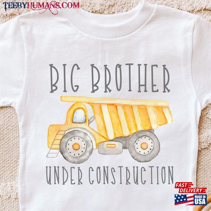 Big Brother Shirt Under Construction Digger Bodysuit Sweatshirt Classic