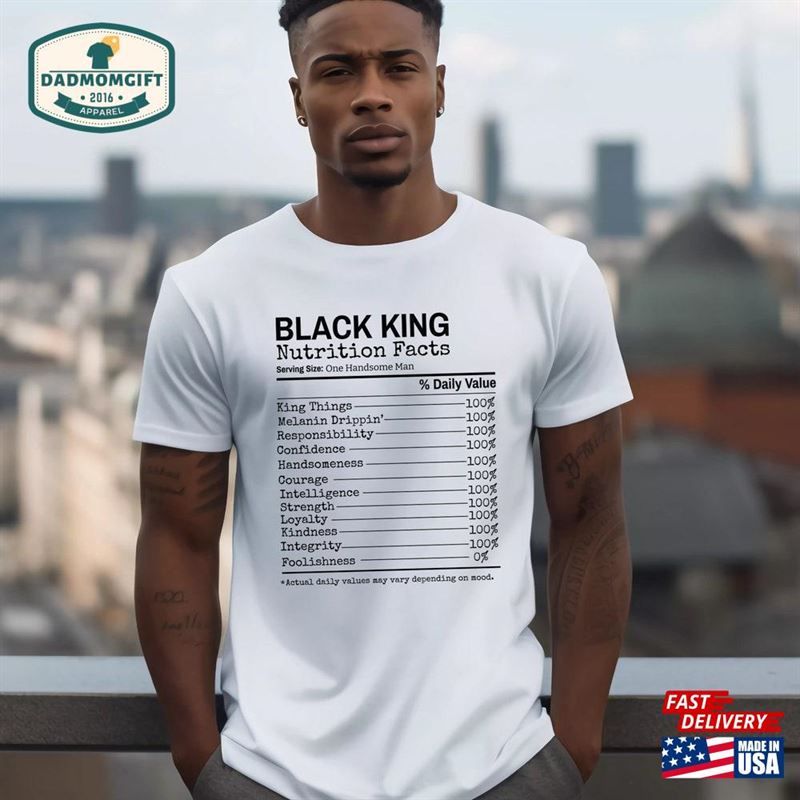 Black Father Nutrition Facts Shirt Hoodie T-Shirt