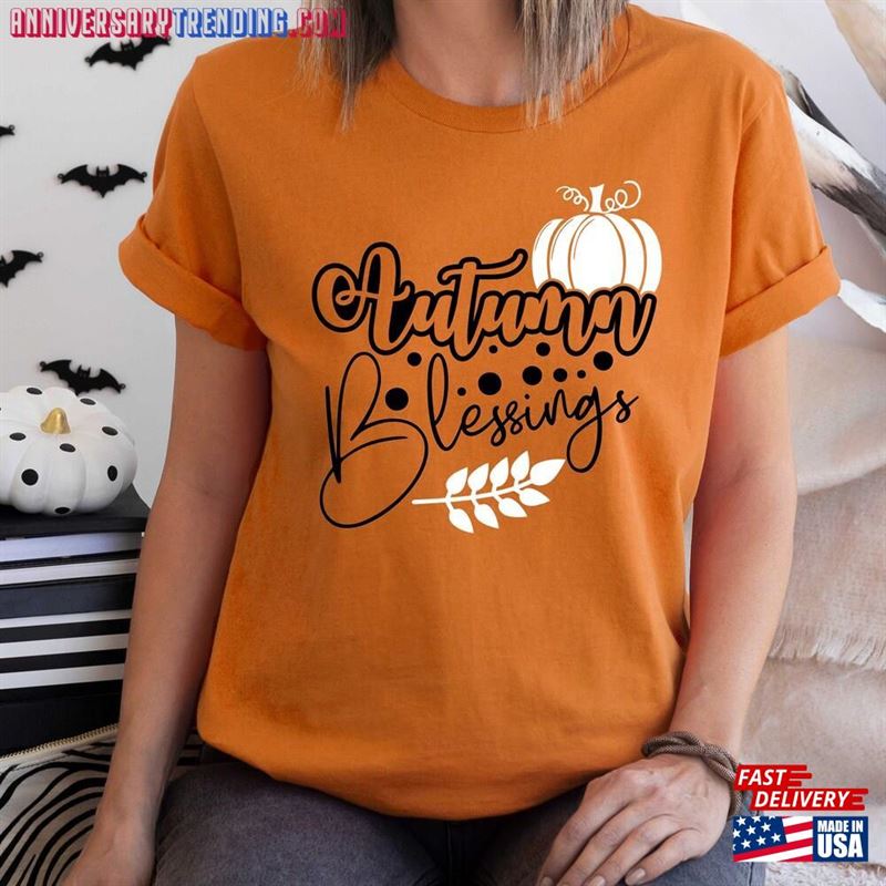 Blessed Thanksgiving Pumpkin Sweatshirt Fall Season Crewneck Classic