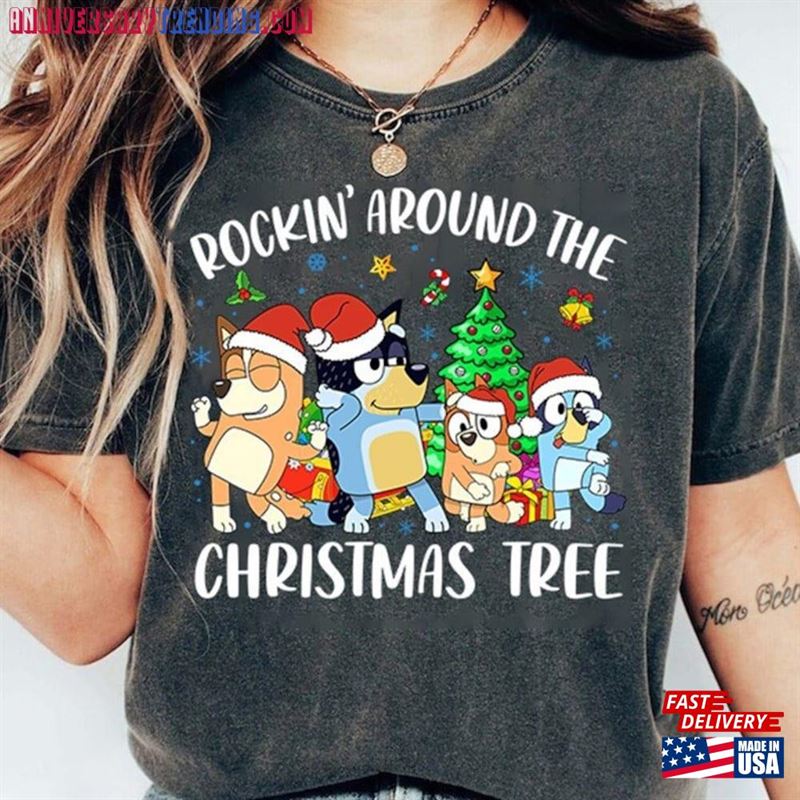 Bluey And Bingo Family Merry Christmas 2023 Shirt Unisex Classic