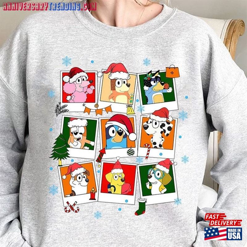 Bluey Friends Family Merry Christmas 2023 T-Shirt Classic