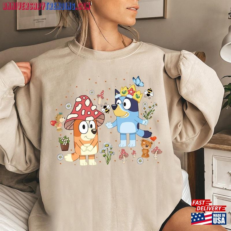 Bluey Mushroom World Shirt Bingo King Hoodie T-Shirt