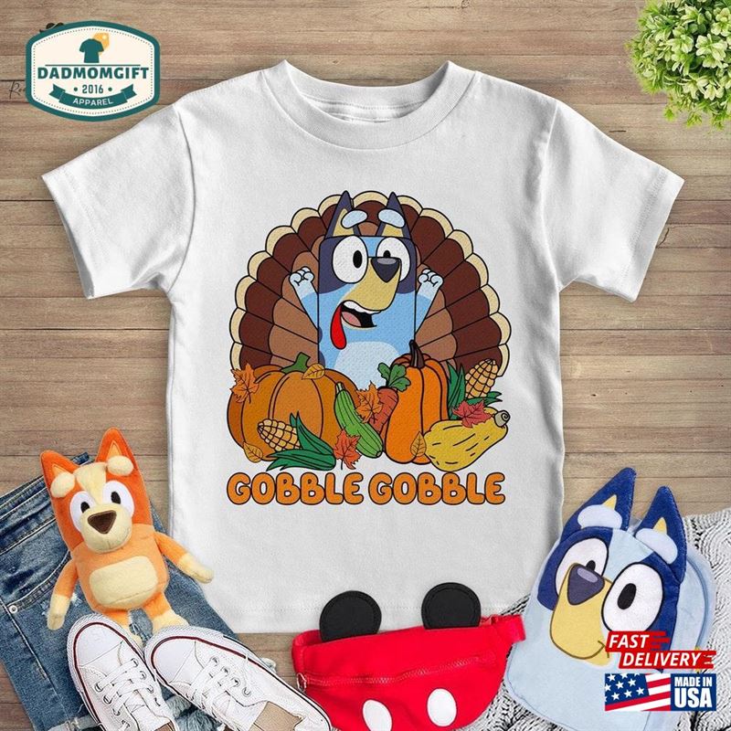 Bluey Turkey Thanksgiving Shirt T-Shirt Hoodie