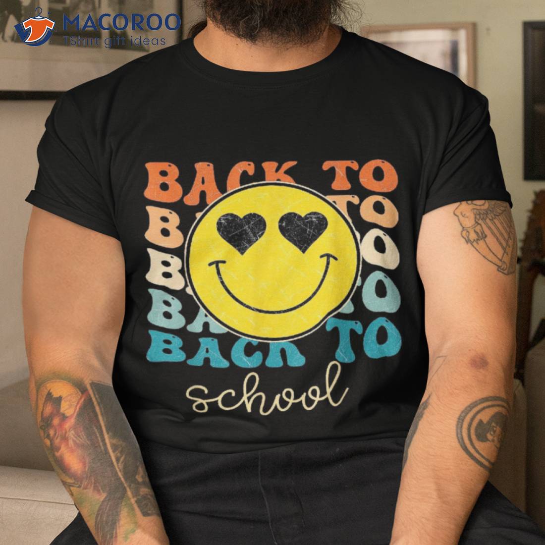 Boho Style Groovy Smile Back To School Shirt