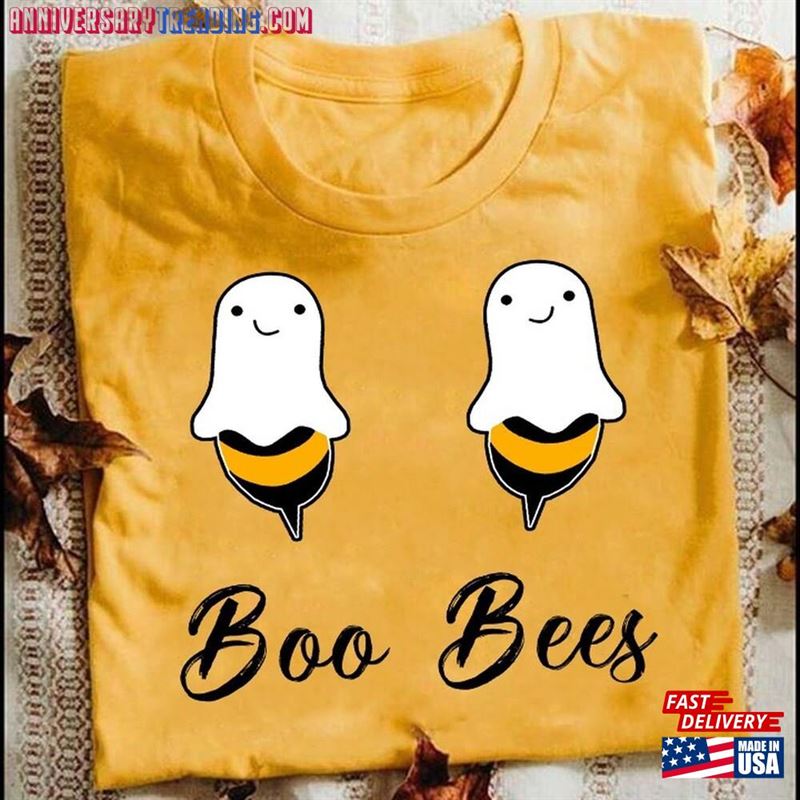 Boo Bees Ghost T-Shirt Bee Halloween Shirt Crew Classic