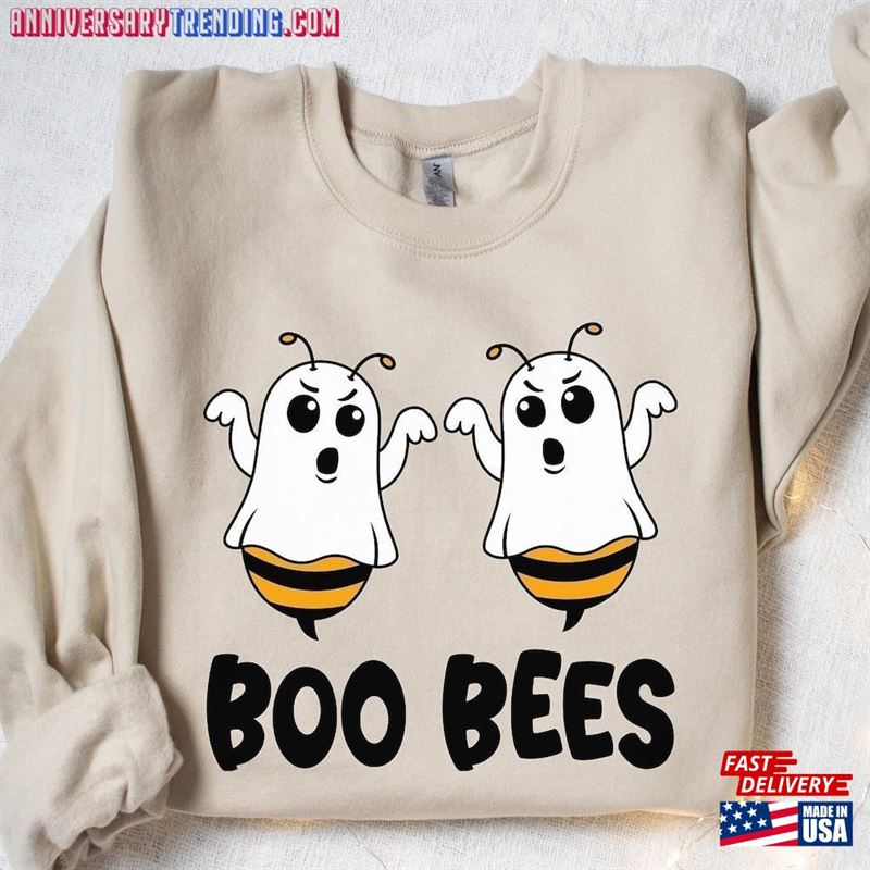 Boo Bees Sweatshirt Funny Halloween Shirt Hoodie