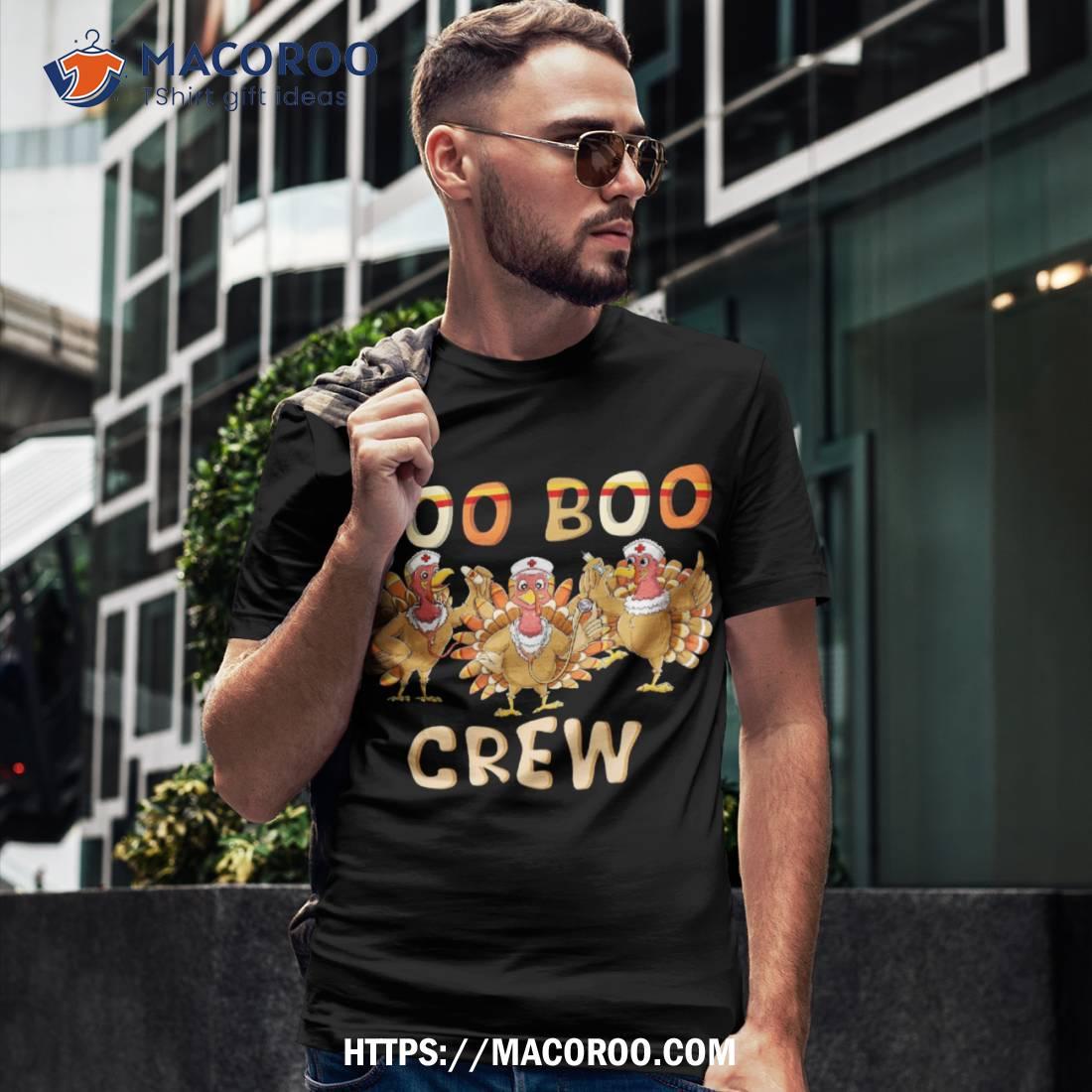 Boo Crew Nurse Thanksgiving Matching Turkey Shirt