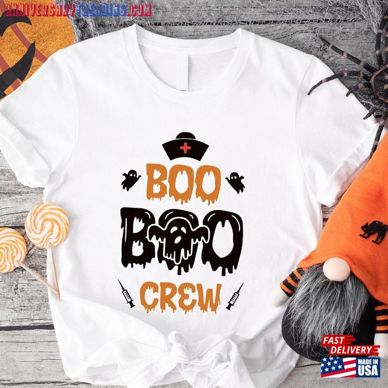 Boo Crew Shirt Funny Halloween Nurses T-Shirts Team Tees T-Shirt Unisex