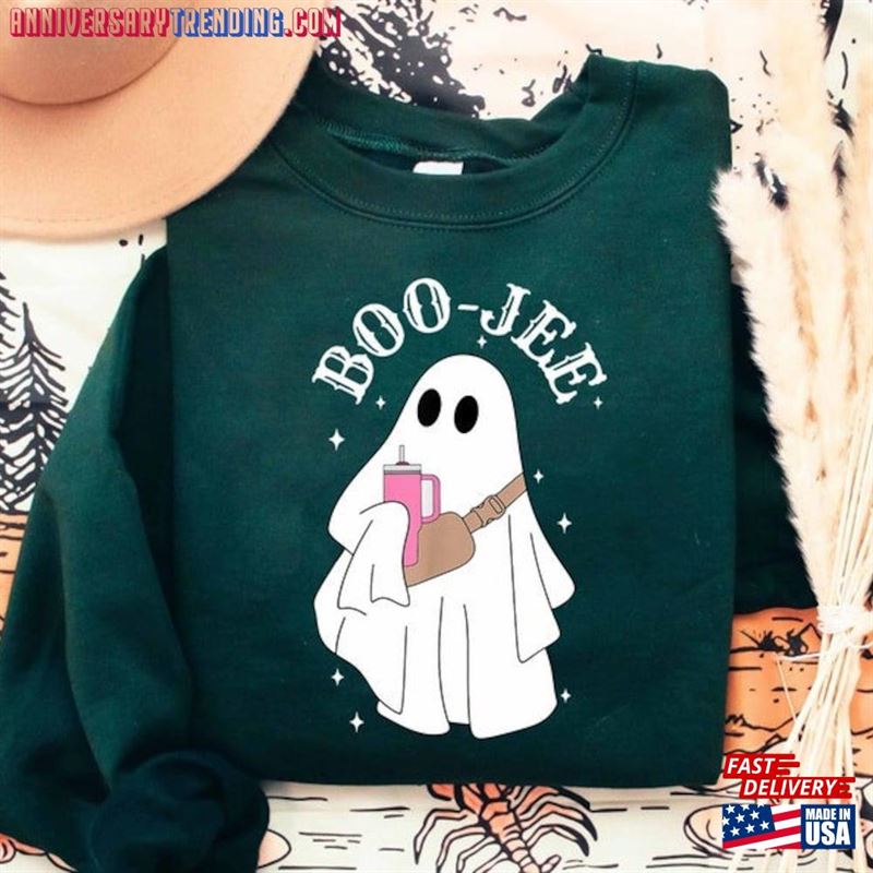 Boo Jee Ghost Graphic Tee Halloween T-Shirt Fall Graphics Shirt 2023 Scary Shirts For Teen Sweatshirt Hoodie