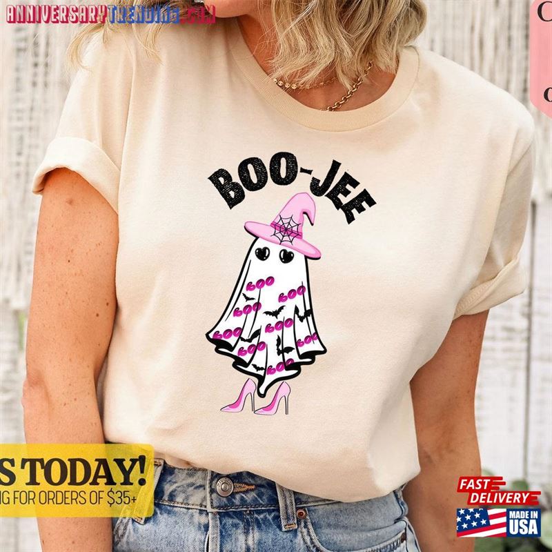 Boo Jee Shirt Cute Funny Halloween Ghost T-Shirt Classic