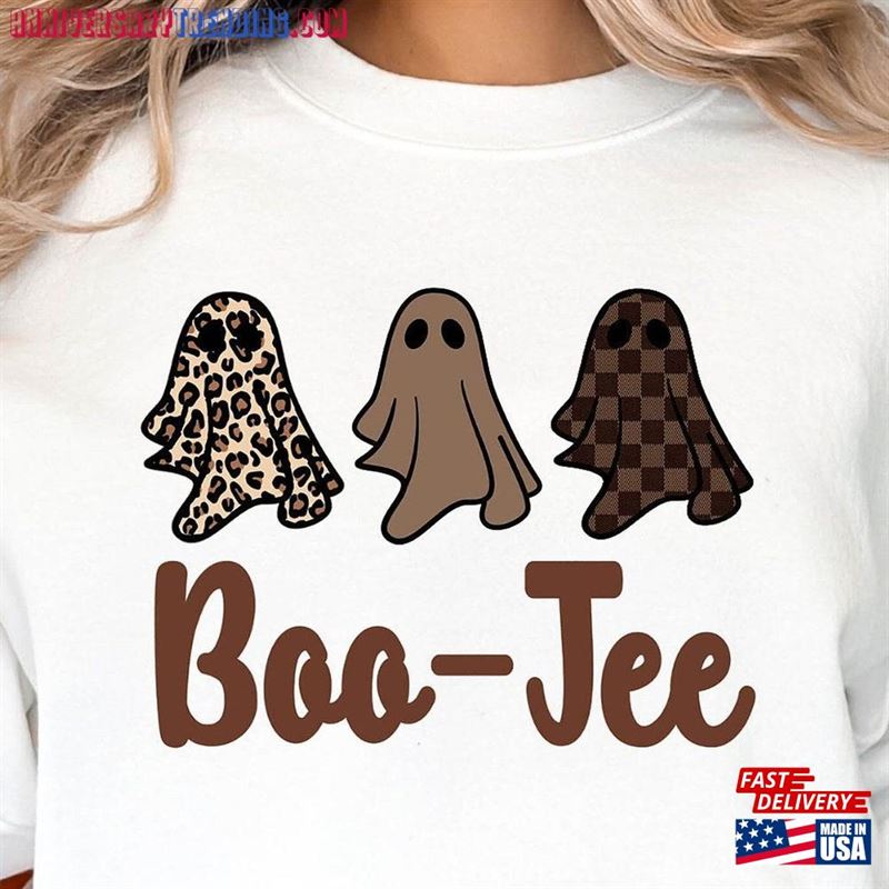 Boo Jee Shirt Cute Funny Halloween Sweater Ghost Classic Sweatshirt