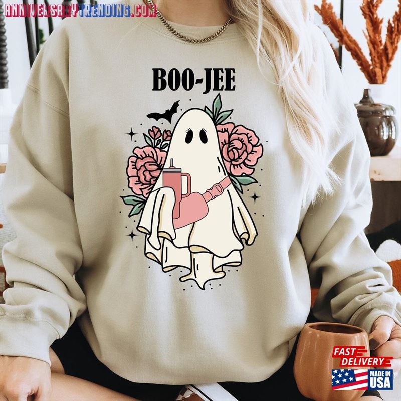 Boo Jee Shirt Spooky Ghost Sweater Halloween Sweatshirt T-Shirt