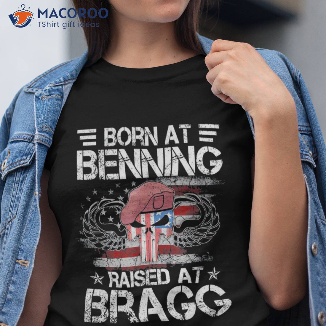 Born At Ft Benning Raised Fort Bragg Airborne, Veterans Day Shirt