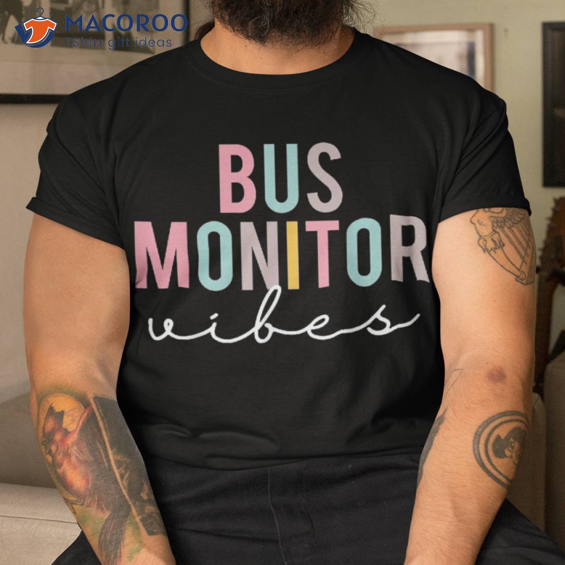 Bus Monitor Vibes Colorful Appreciation Day Back To School Shirt